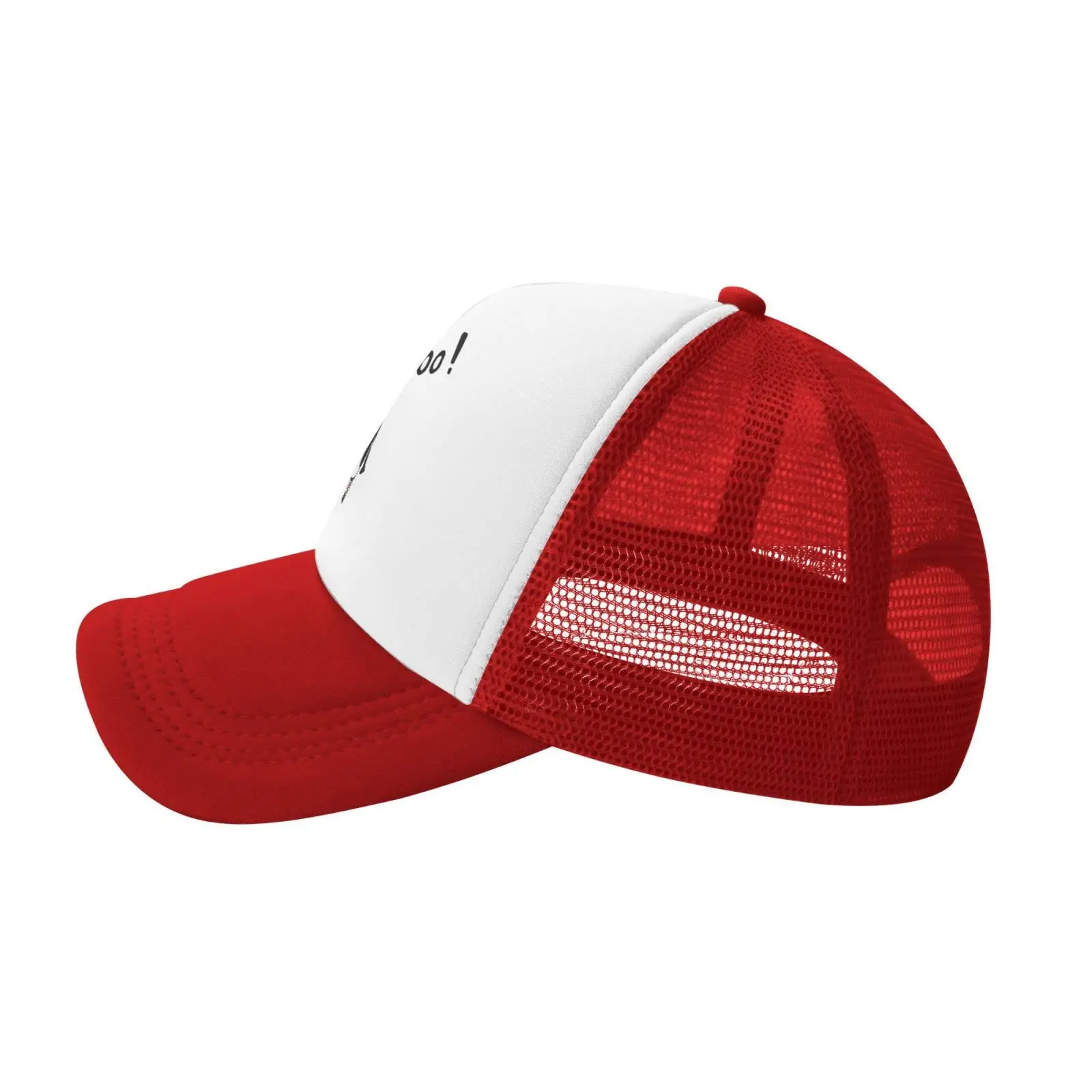 Cappello da papà in rete regolabile lavato carino mucca Moo berretto da Baseball rosso divertente berretto da camionista con palla invecchiata cappello da sole traspirante per donna uomo