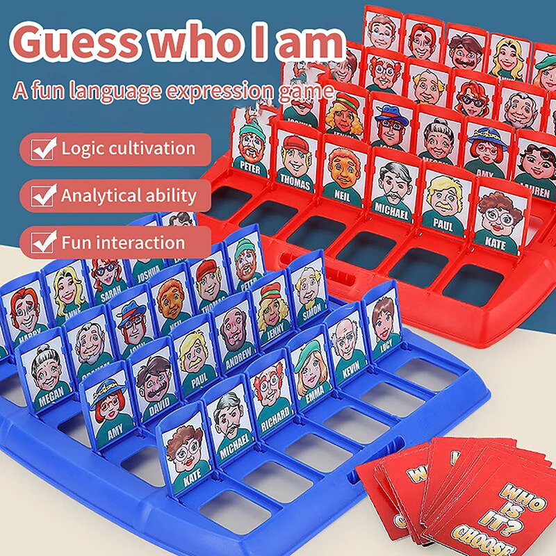 Who Is It Family Memory Guessing Game Kids Funny Montessori Antistress Toy Gift Classic Board Interactive Party Game