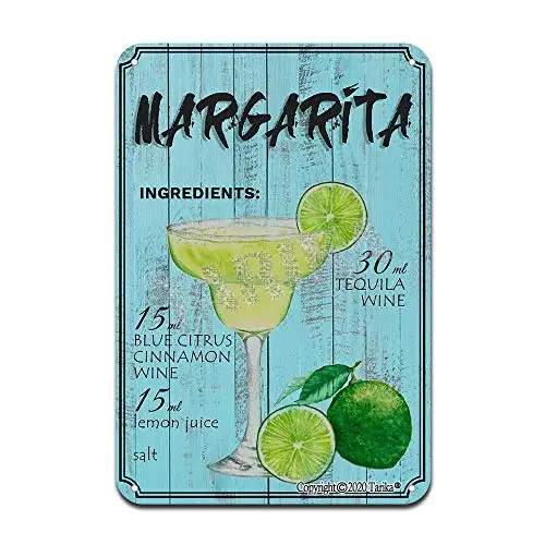 Margarita Cocktail Ingredients Iron Poster Painting Tin Sign Vintage Wall Decor for Cafe Bar Pub Home Beer Decoration Crafts