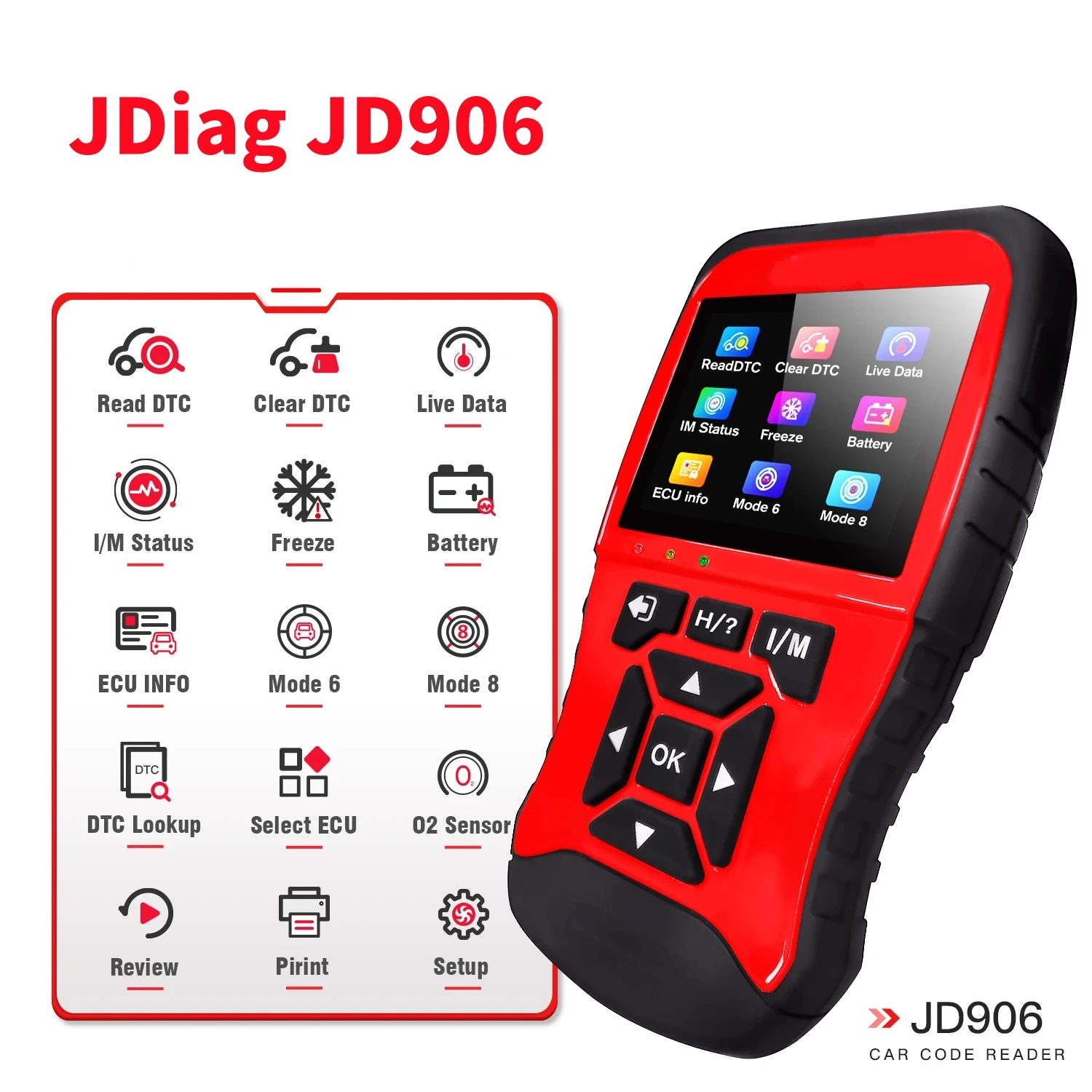 A++ JD906 JDiag code reader diagnostic tool manufacturer high repurchase Best Quality OBD2 Diagnostic Scanner same as KW850