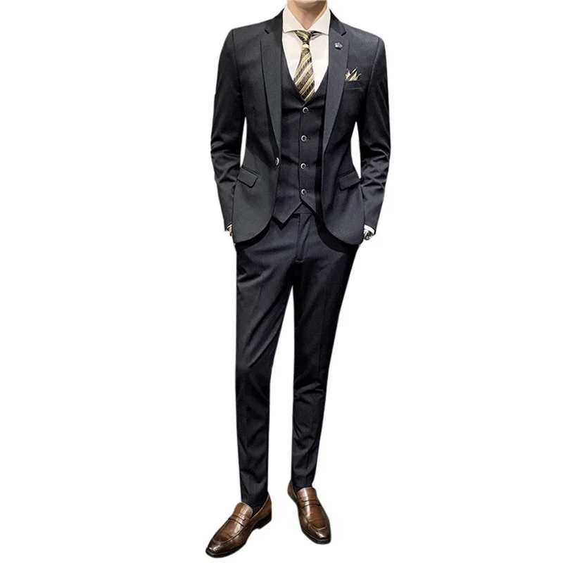 Bridegroom Tuxedo+Shirts Men's Wedding Suit 3 Pieces Silm Fit Casual Business Blazer Suits Set for Men