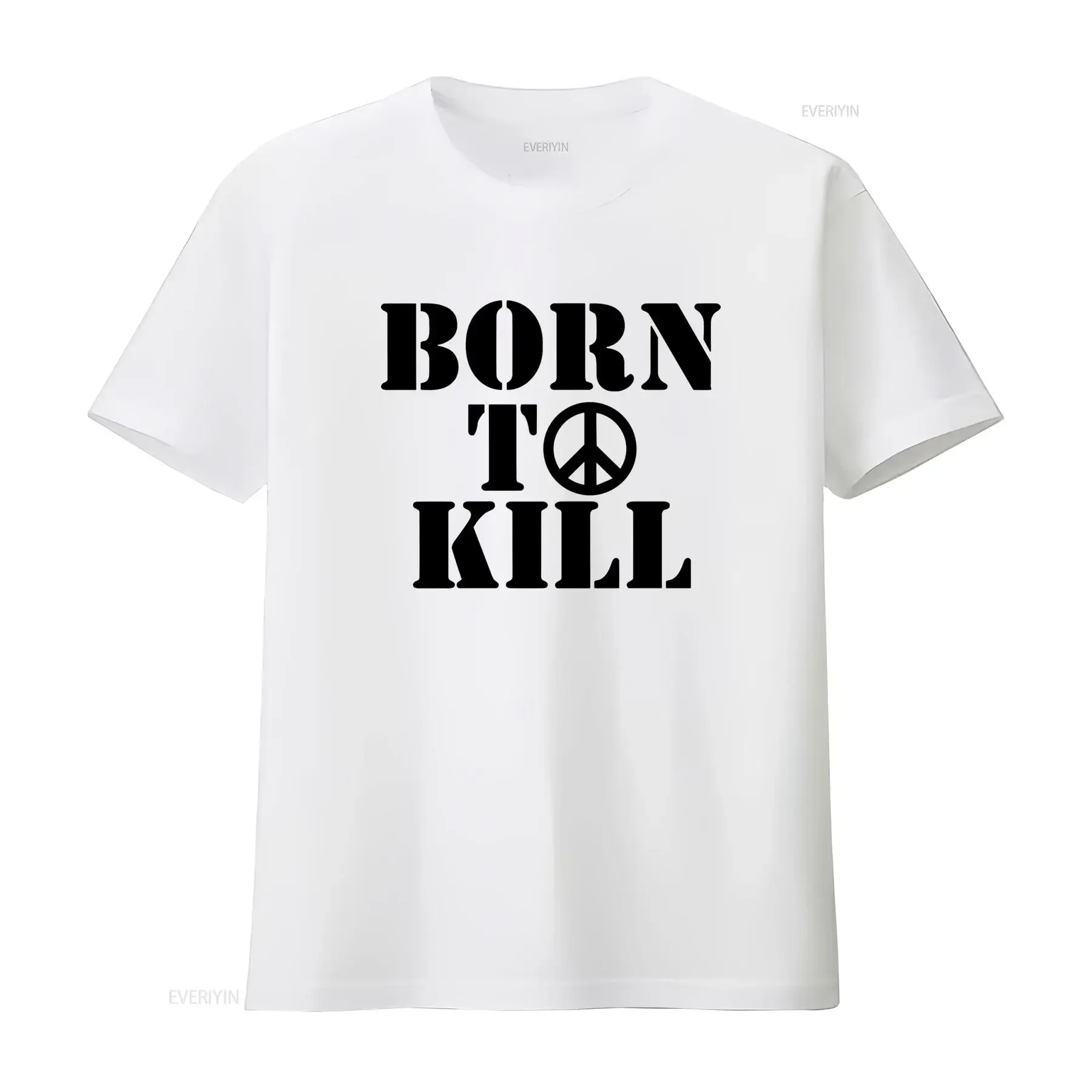 Born To Kill T Shirt Vietnam Retro Full Metal Jacket Various Colours Peace Symbol  vintage Washed fashion Comfortable