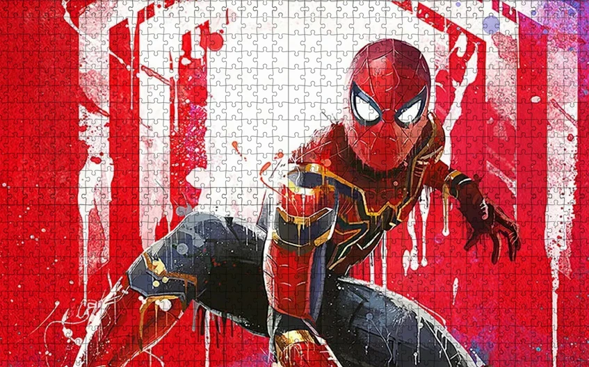 Spider Man Cool Cartoon Disney 300/500/1000 Piece Mosaic Puzzle Game Holiday Gift Boy Handmade Interested Decoration