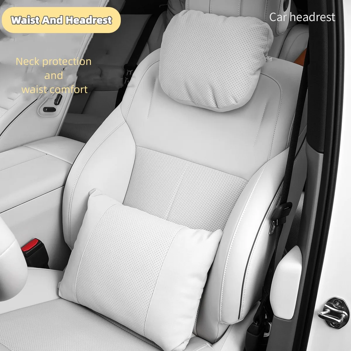 Verstellbare Auto-Kopfstütze Nackenstütze Universelle S-Klasse Top-Qualität Auto-Nackenkissen Lendenkissen Auto-Innenausstattung – Detail 2