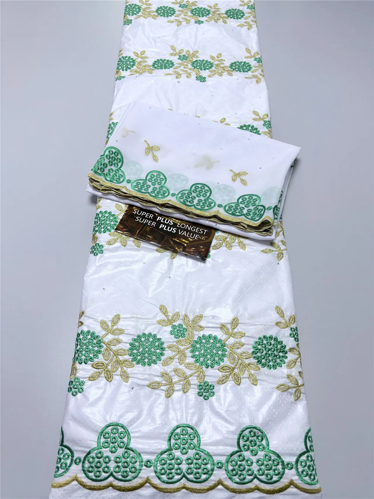 

Ткань африканский базин риш брокад, 5+2 ярда, 100% хлопок, жаккард, для пошива одежды, 15A69