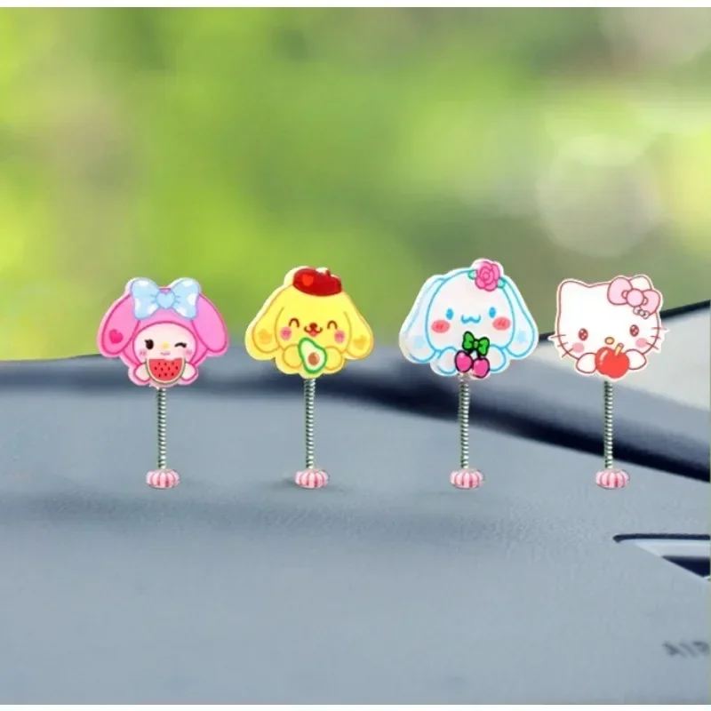 

Sanrio Hello Kitty Doll Anime Figure My Melody Cinnamoroll Q Figural Car Center Console Decoration Model Children Birthday Gifts