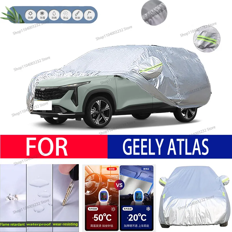 

For GEELY ATLAS Car clothing sun protection snow prevention antifreeze car protective cover auto cover