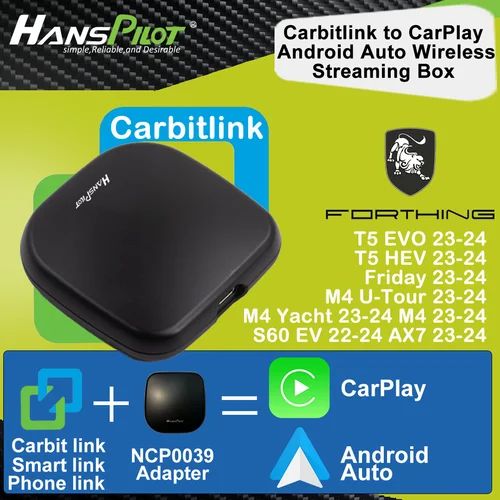 NCP0039 NCP0036 DongFeng Forthing T5 EVO Friday Yacht S60 carbitlink adaptador de conexión fácil con CarPlay Android Auto