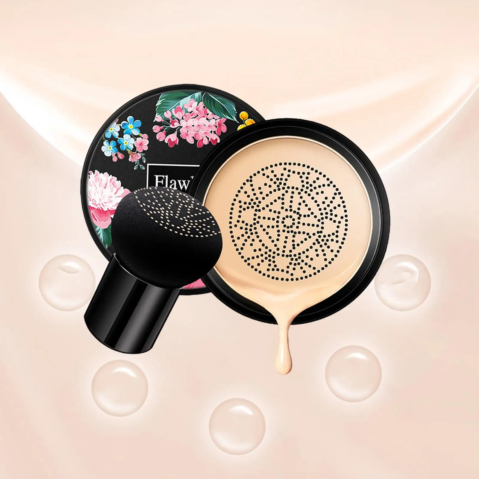 Air Cushion BB Cream Mushroom Head Feuchtigkeitsspendende flüssige Grundierung Wasserfester Concealer für hochwertige Gesichtskosmetik