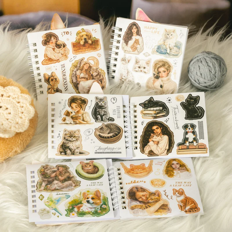 

6 упаковок/лот, серия Pet Diary, милая ретро декоративная бумажная наклейка