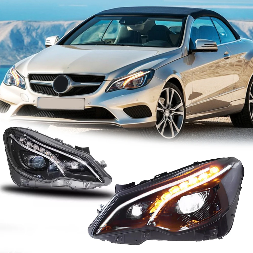 

Светодиодные фары для Mercedes Benz E Class W207 10-17, полностью светодиодные DRL, автомобильные фары в сборе, аксессуары для сигнала, модифицированная лампа