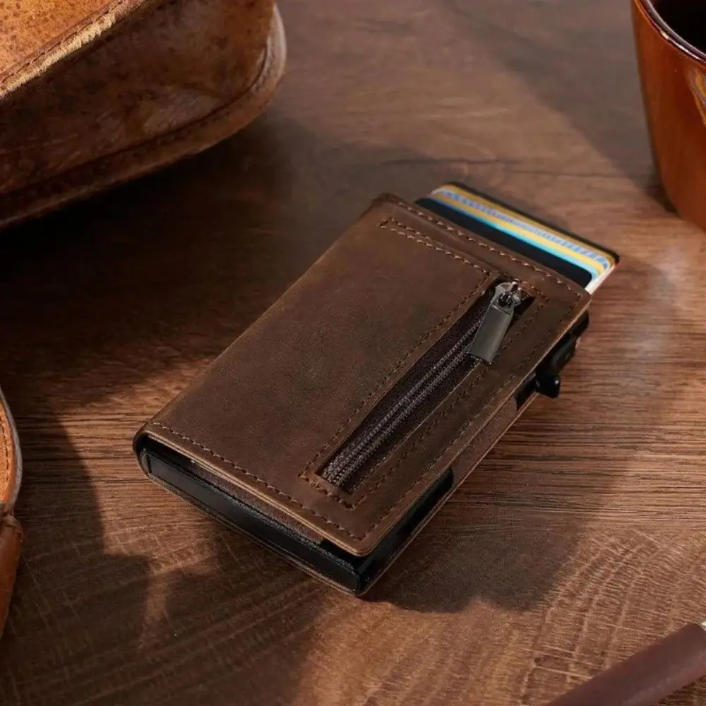 New Anti RFID Blocking Card Wallet Luxury Slim Card Sleeve Thin Metal Credit Card Holder Bag
