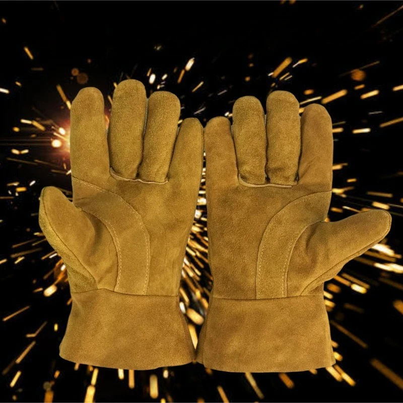 Maximum Durability & Comfort – Full Leather Welding Gloves with Heat & Flame Protection