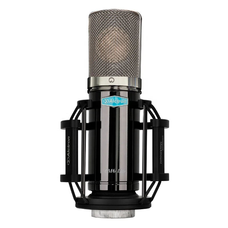 Alctron Professional 34mm large diaphragm microphone with light for podcasting and broadcasting