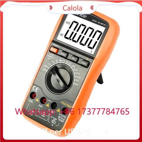 New VC97 Auto Digital Multimeter Ranging True RMS 3999 Counts Resistance Test Capacitance Voltage Current Meters