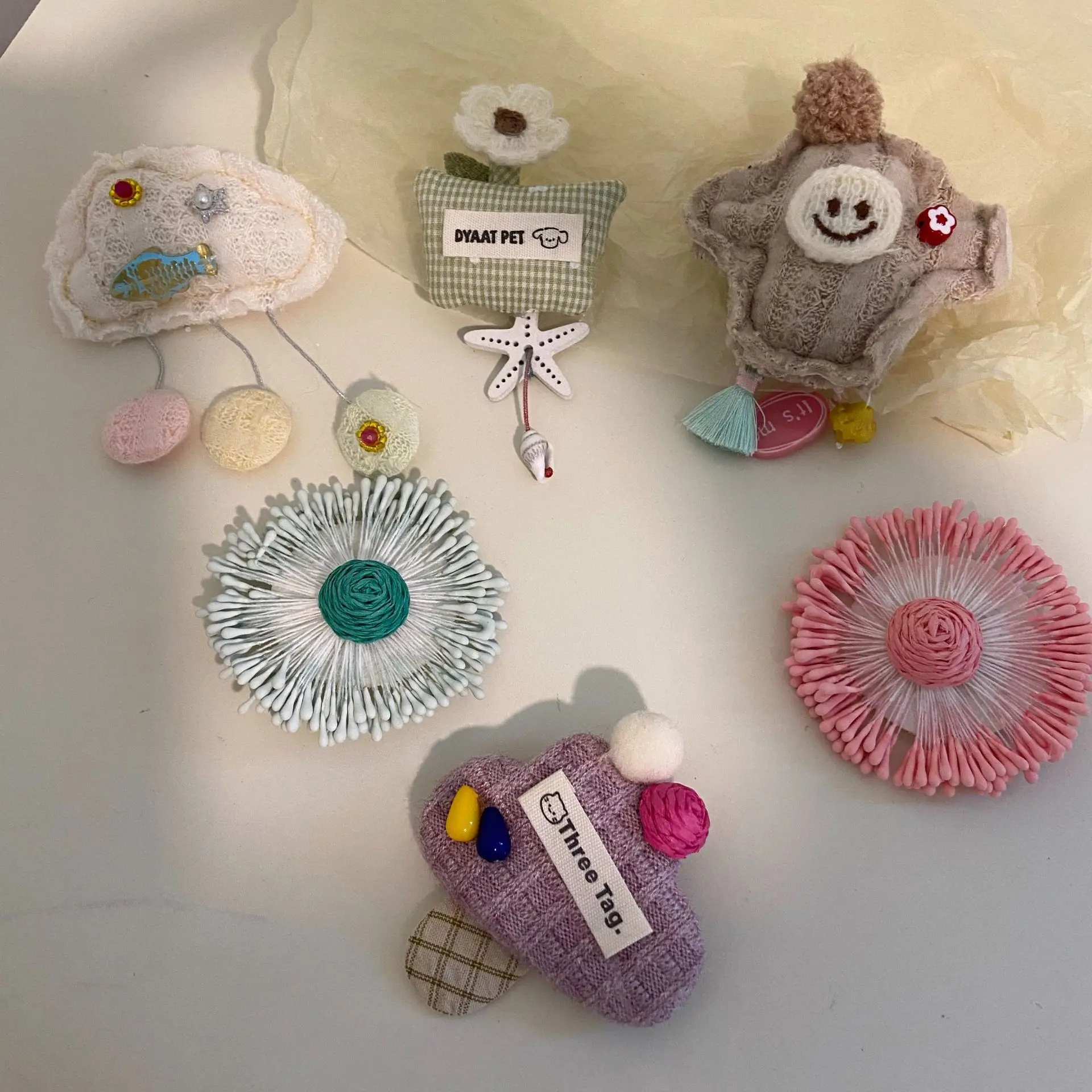 Brooch Pin Flower Cotton Linen Lace Trim Women Elegant Fresh 2026 Autumn New Lightweight Small Multicolor Clothing Bag Decor