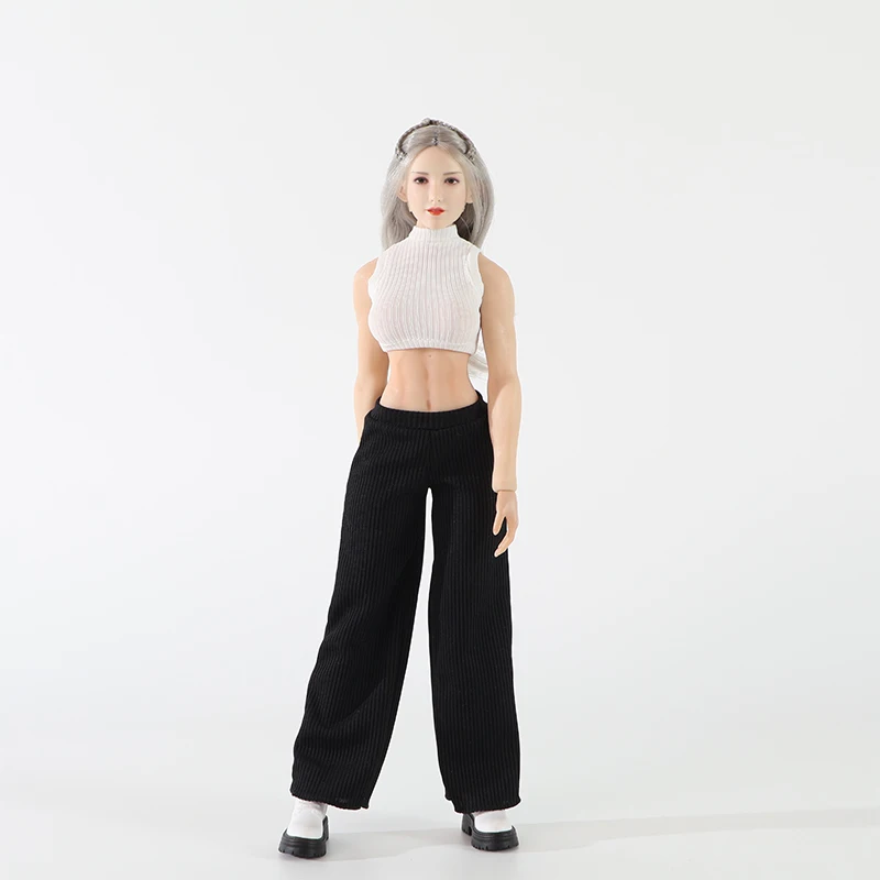 1/6 Scale Female T‑shirt Halter Top Vest Shirt, Multi‑style Doll Clothes Outfit Accessory for 12 Inch Female Action Figure Bodie