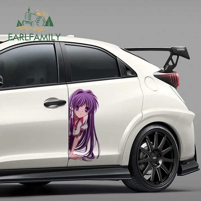 

EARLFAMILY 43 см x 19,2 см для аниме, автомобильные наклейки, солнцезащитный крем, тонкая наклейка, автомобильные аксессуары, виниловый материал для мотоцикла для JDM SUV RV