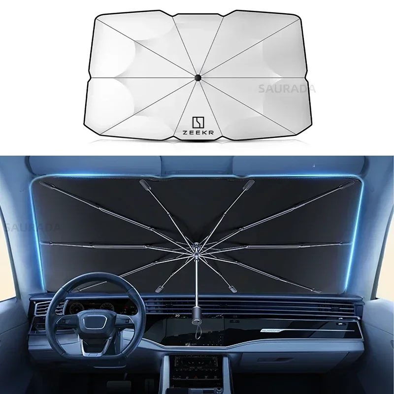 

New Car Front Windshield Umbrella, Sunshade, Front Shading, For ZEEKR 001 007 009 X 2022 2023 2024, Car interior Accessories