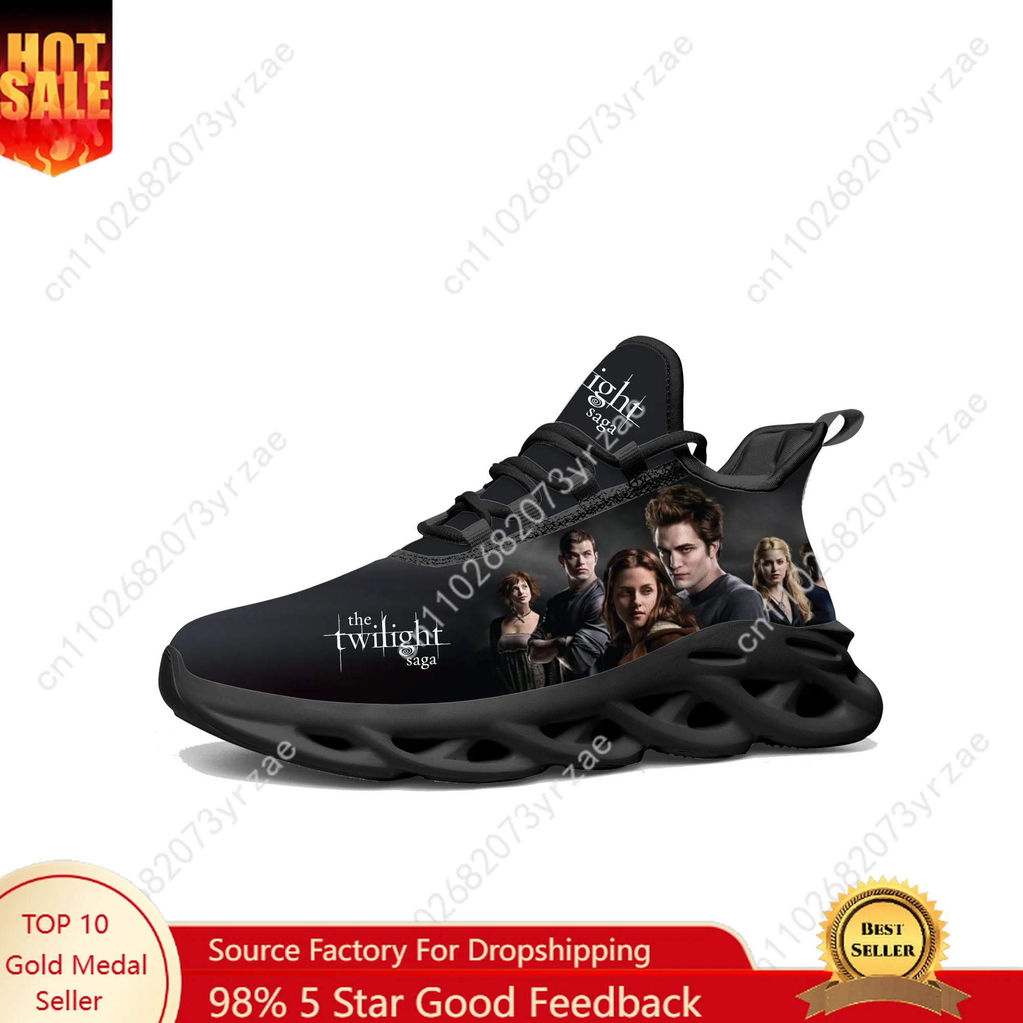 

The Twilight Saga Lace Mesh Shoes Flat Sneaker Men Women Sports Shoe High Quality Personalized Sports Sneakers Customized Footwe