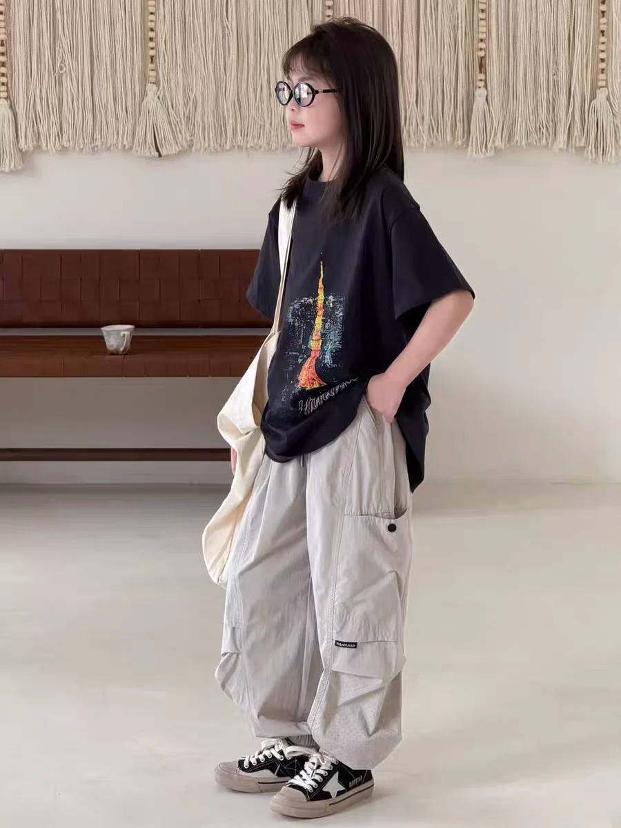 pantalon-de-travail-en-maille-a-revers-style-decontracte-ete-2026-pour-garcons-et-filles-version-parent-enfant-pour-enfants-plus-ages-en-fibre-de-polyester