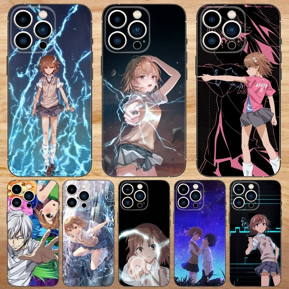 A Certain Scientific Railgun Phone Case For iPhone15,14,13,12,11,Pro,Max,Plus,Mini,X,XS,XR,8,7,6,S,Plus,SE Soft Black Case