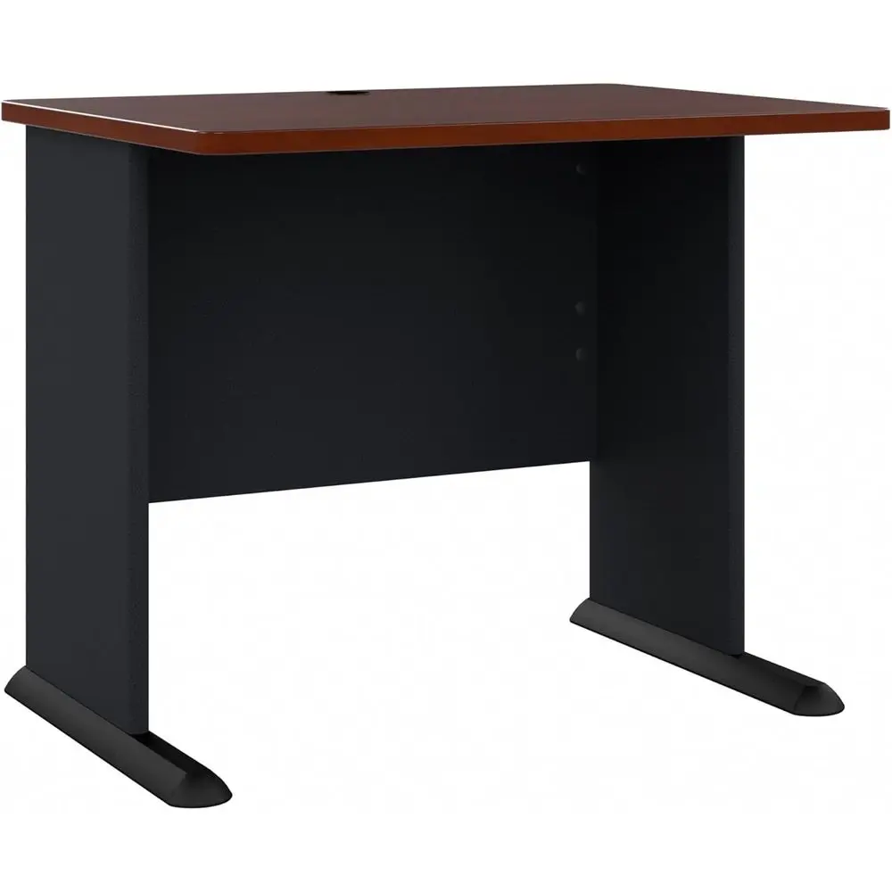 

36W Cherry Finish Small Desk, Ideal for Compact Spaces in Home or Office
