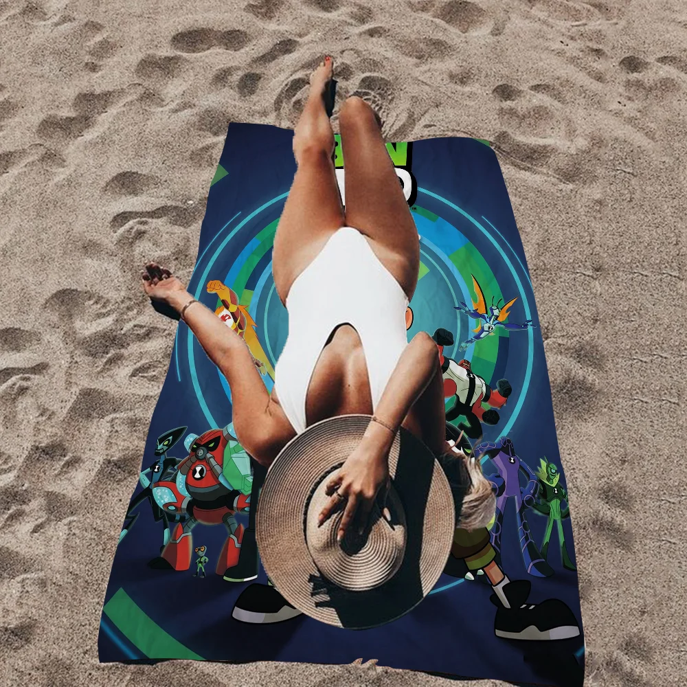 

BenS 10 Microfiber Blanket Quick Drying Beach Towels Oversized Printing Super Absorbent Pool Towel Blanket