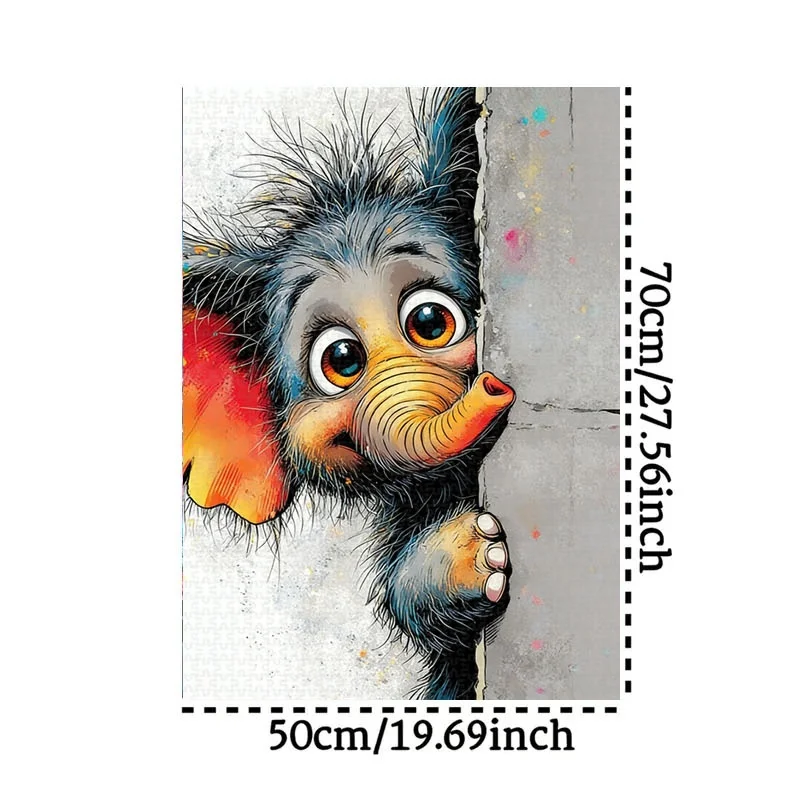 1000 pièces de puzzle d'éléphant en fourrure mignon |   27,55-19,69 pouces Puzzle en carton, puzzle portable pour couple, famille, gamer, art et Puz