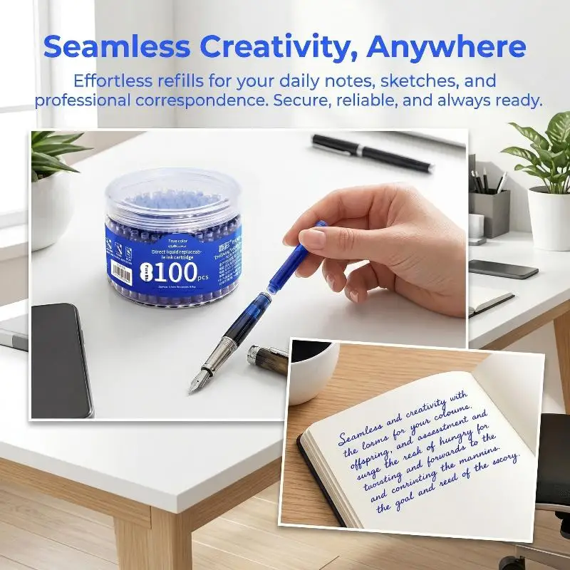 

50/100 шт. Высокоемкостные тубы для чернил с прямой подачей, без насоса, для легкого хранения, 3 цвета, для студентов и учителей