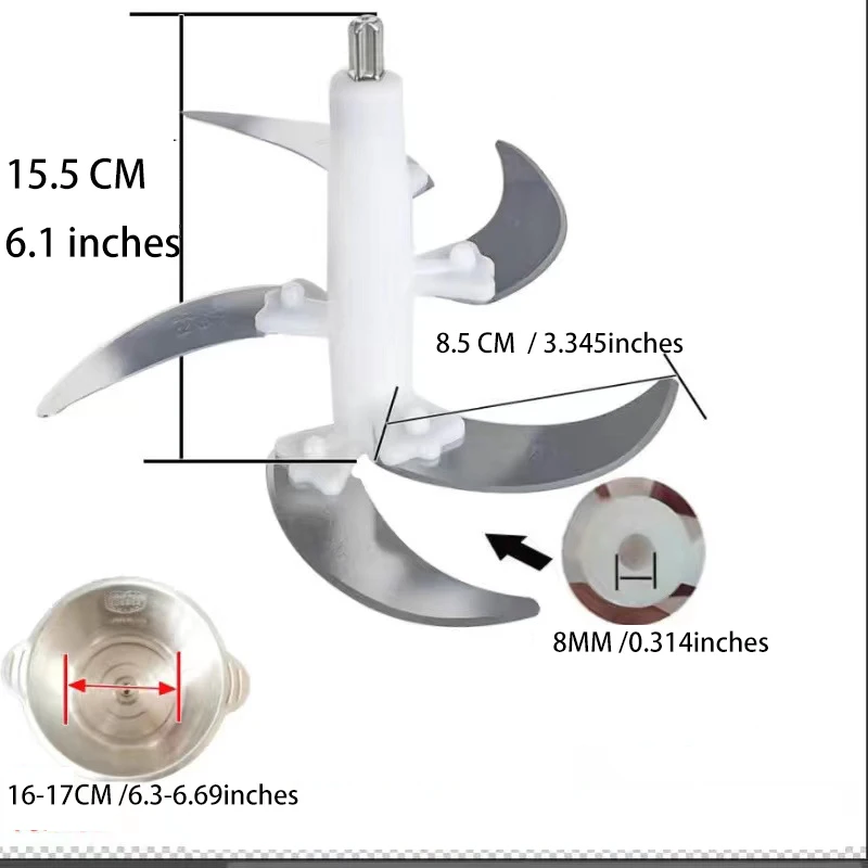 20種類のサイズのユニバーサルブレード電動ミートグラインダーブレード,容量2〜6l,ブレンダー,ナイフホルダー,シングルブレードアクセサリー