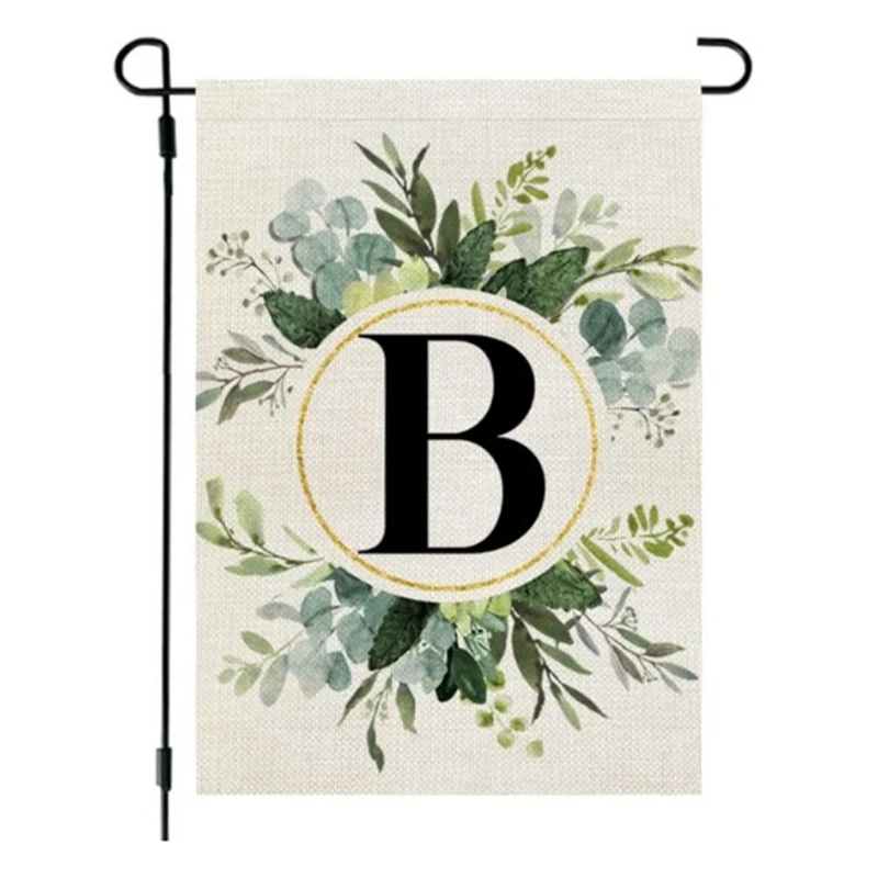 

Beauty Monogram Letter B Garden Flag Floral 12X18 Inch Double Sided For Outside Small Burlap Family Last Name 3Pcs