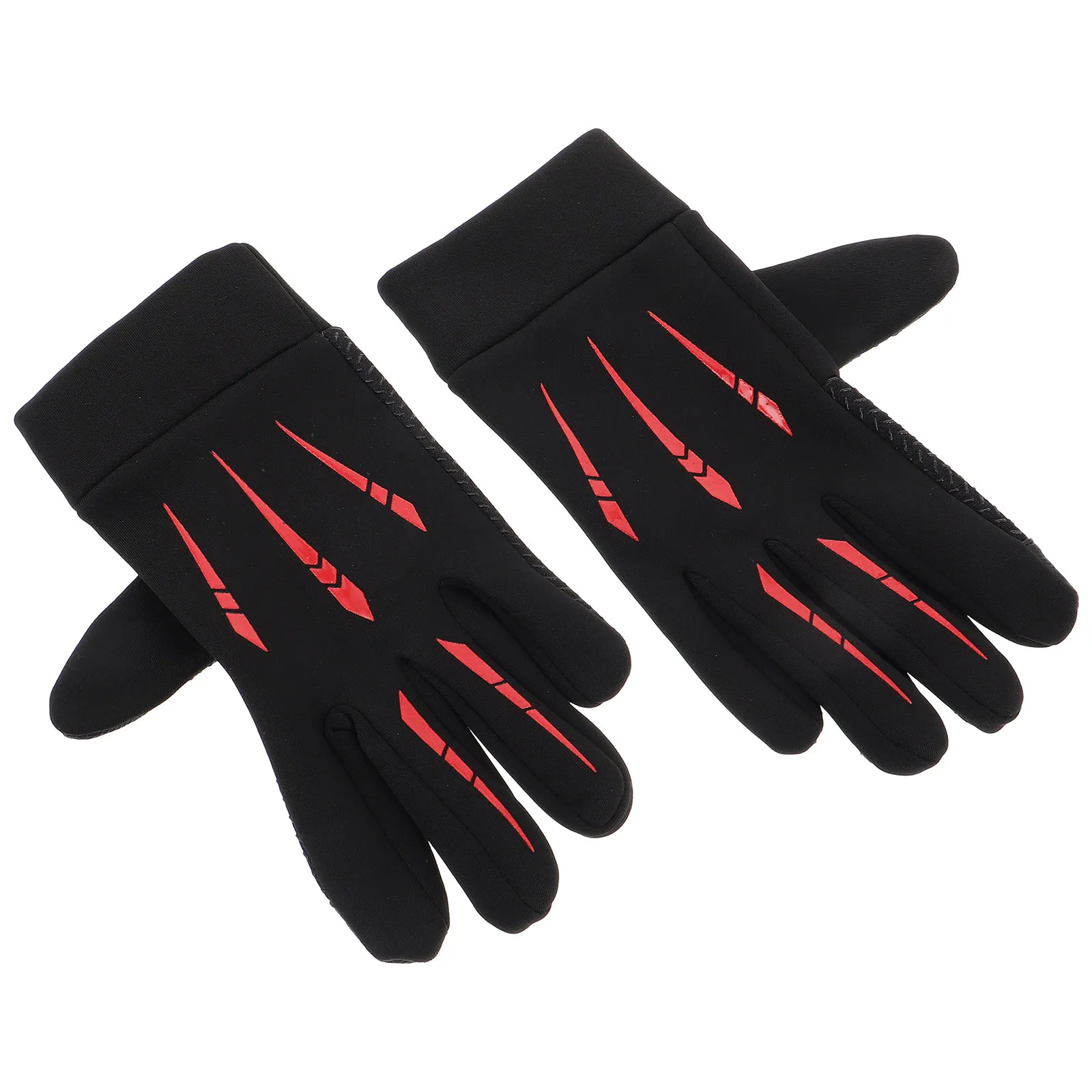 

Winter Warm Motorcycle Full Finger Touch Screen Red One Size Waterproof Windproof Cycling for Men Bike Gloves for Motorcycle