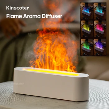 KINSCOTER Essential Oil Aroma Diffuser Flame Air Humidifier Ultrasonic Cool Mist Difusor…