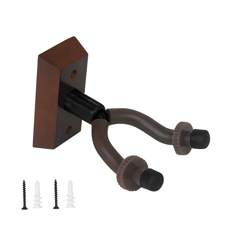 Guitar Hanger Wall-Mounted Walnut Hanger Ukulele Violin Instrument Display Stand Wall Hook