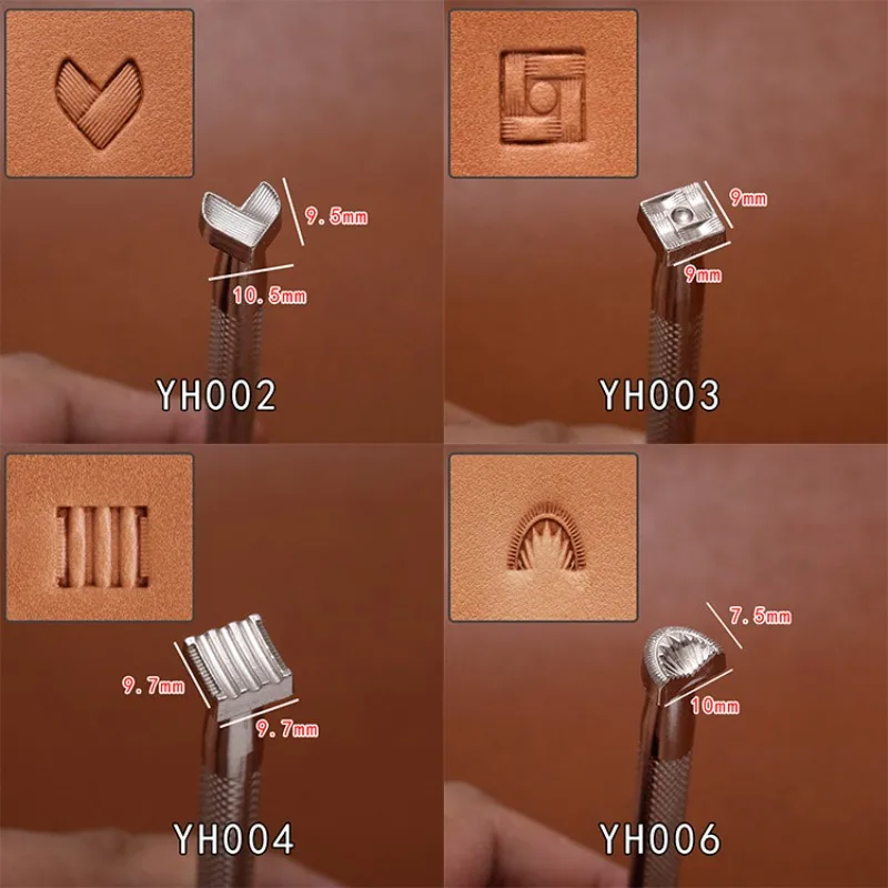 DIY Handmade Leather Stamping Tool,Smooth Surface Embossing Tool for Vegetable Tanned Leather Craft, Manual Leather Carving Tool