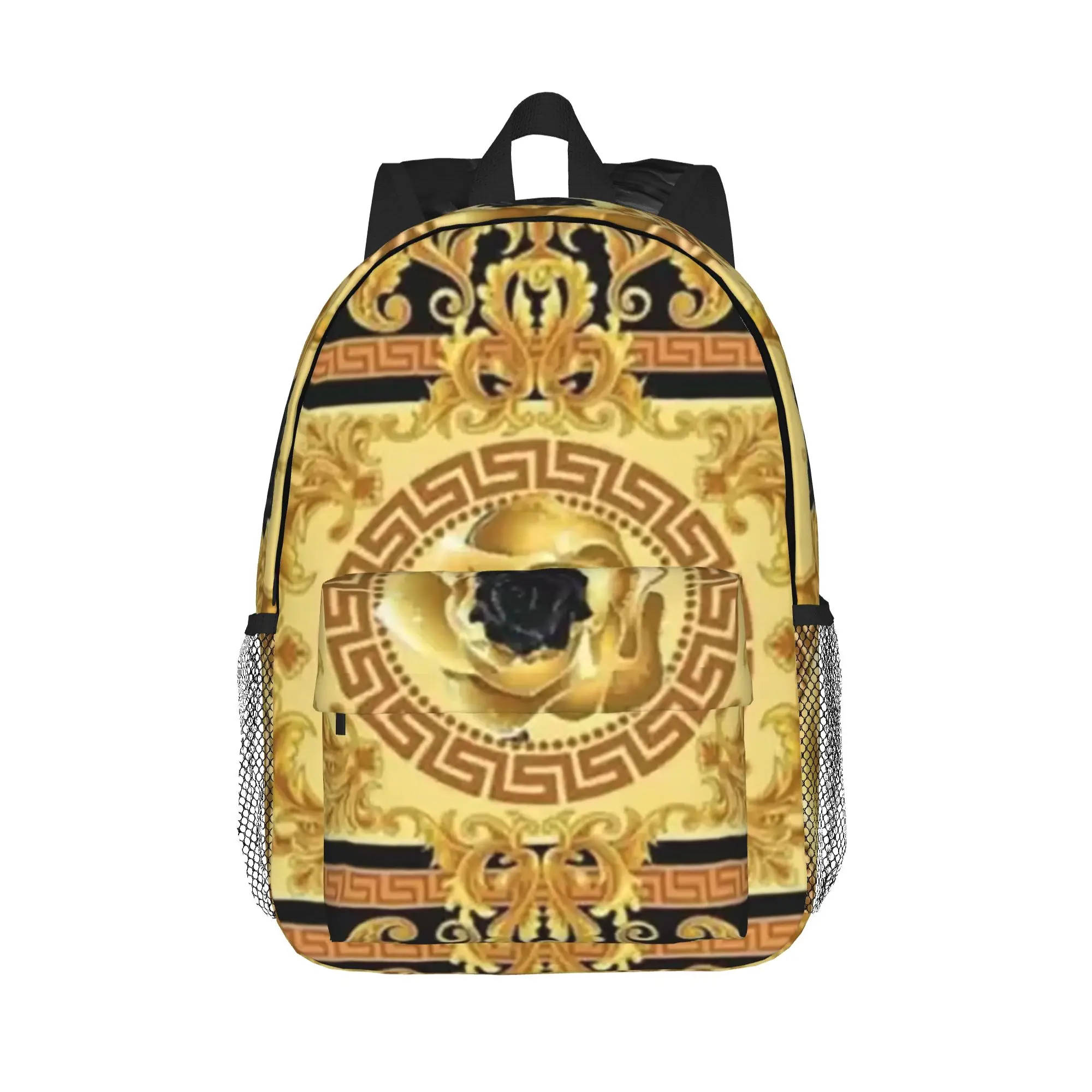 Luxury European Floral Pattern Backpack Hot Sale Daypack Large Capacity Boys Girls BookBag Shoulder Bag for Men Women School Bag