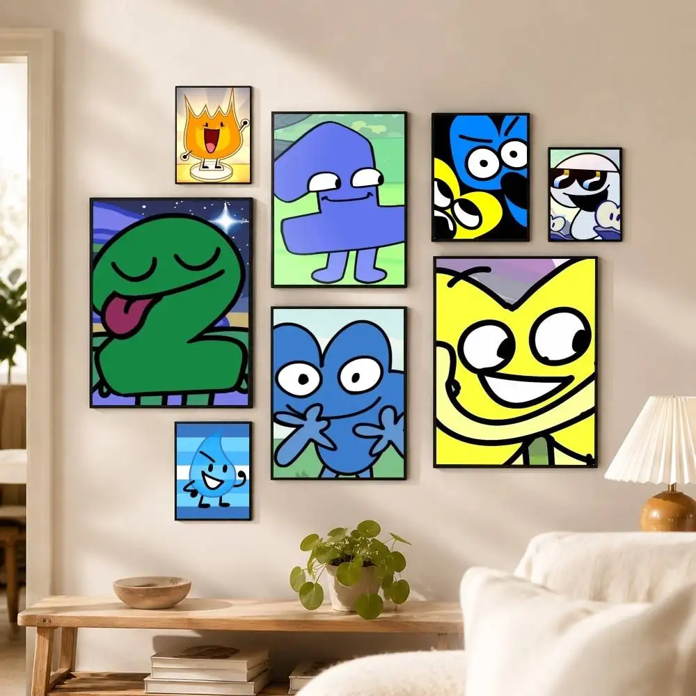 B-Battle for Dream Island  Poster High Quality Dorm Living Room Aesthetic Wall Decoration Painting Stickers Gift