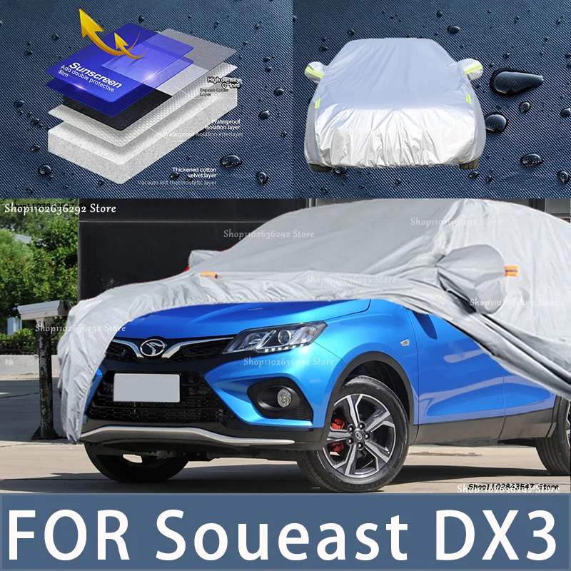 For Soueast DX3 Outdoor Protection Full Car Covers Snow Cover Sunshade Waterproof Dustproof Exterior Car accessories