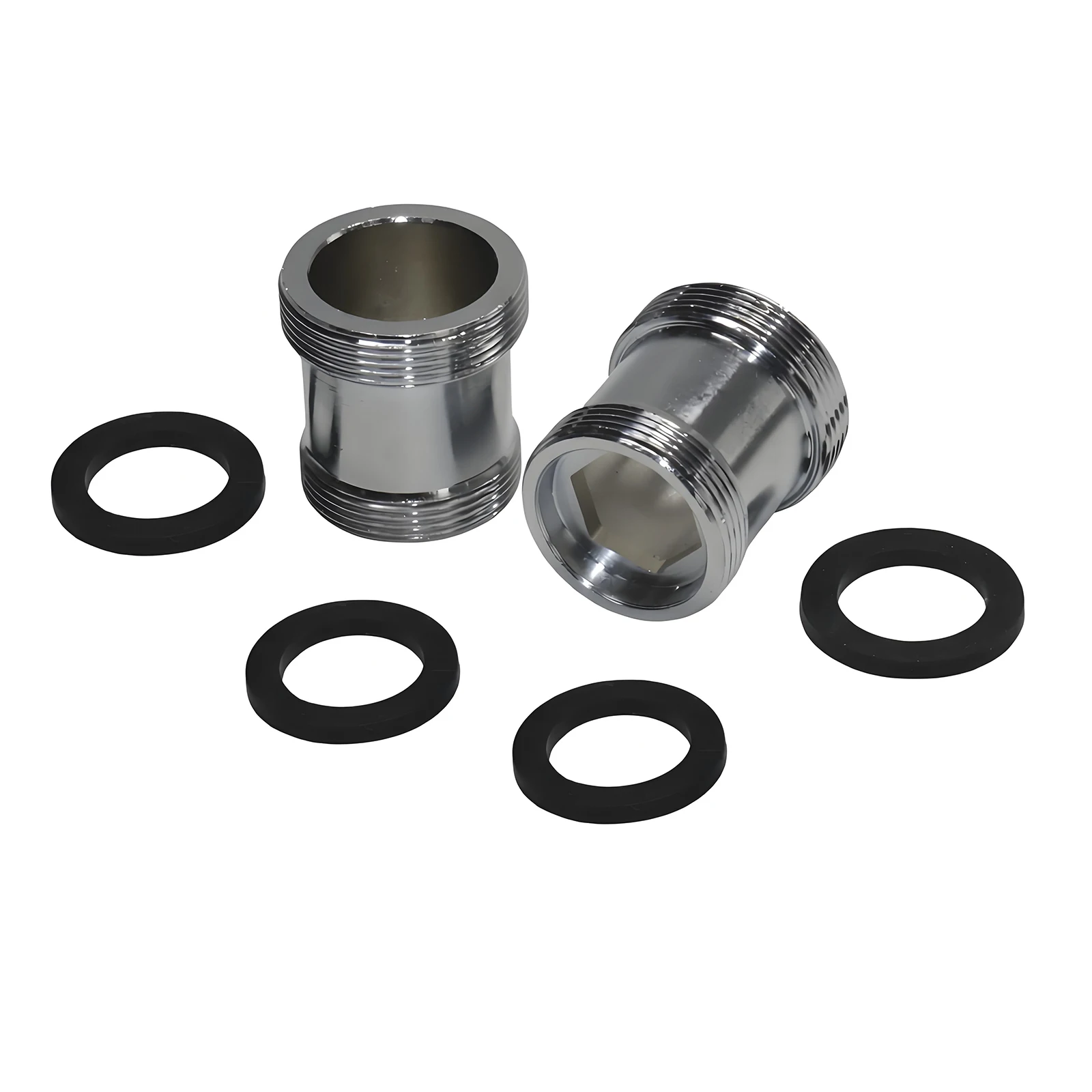 2Pc Lengthened Design M22 Change To 22mm  Male x Male Faucet Adapter car wash Brass Water Tape Joint Copper