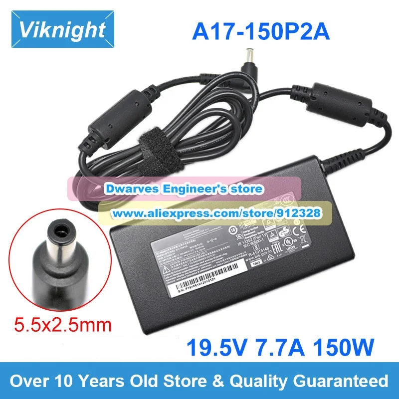 

Адаптер переменного тока A17-150P2A 19,5 В, 7,7 А, 150 Вт для MSI GL62M Medion ERAZER CRAWLER E10 Mouse U1039606 P15609 NP50D P15603 P15607 NH77HK