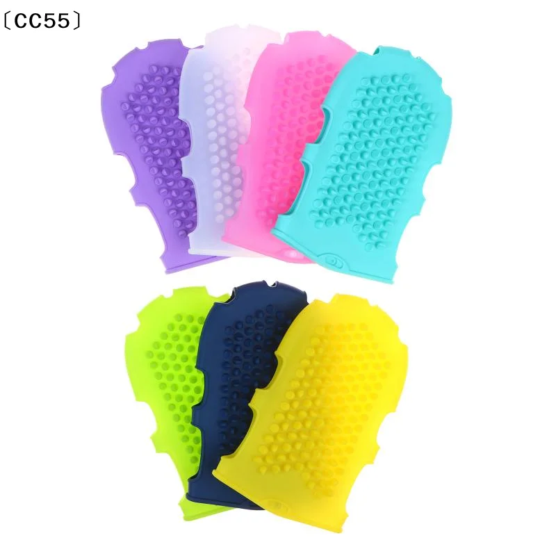 Shower Gloves Bath Scrub Remover Body Exfoliating Massage Shower Brush Silicone Bath Brush Skin Cleaning〔CC55〕