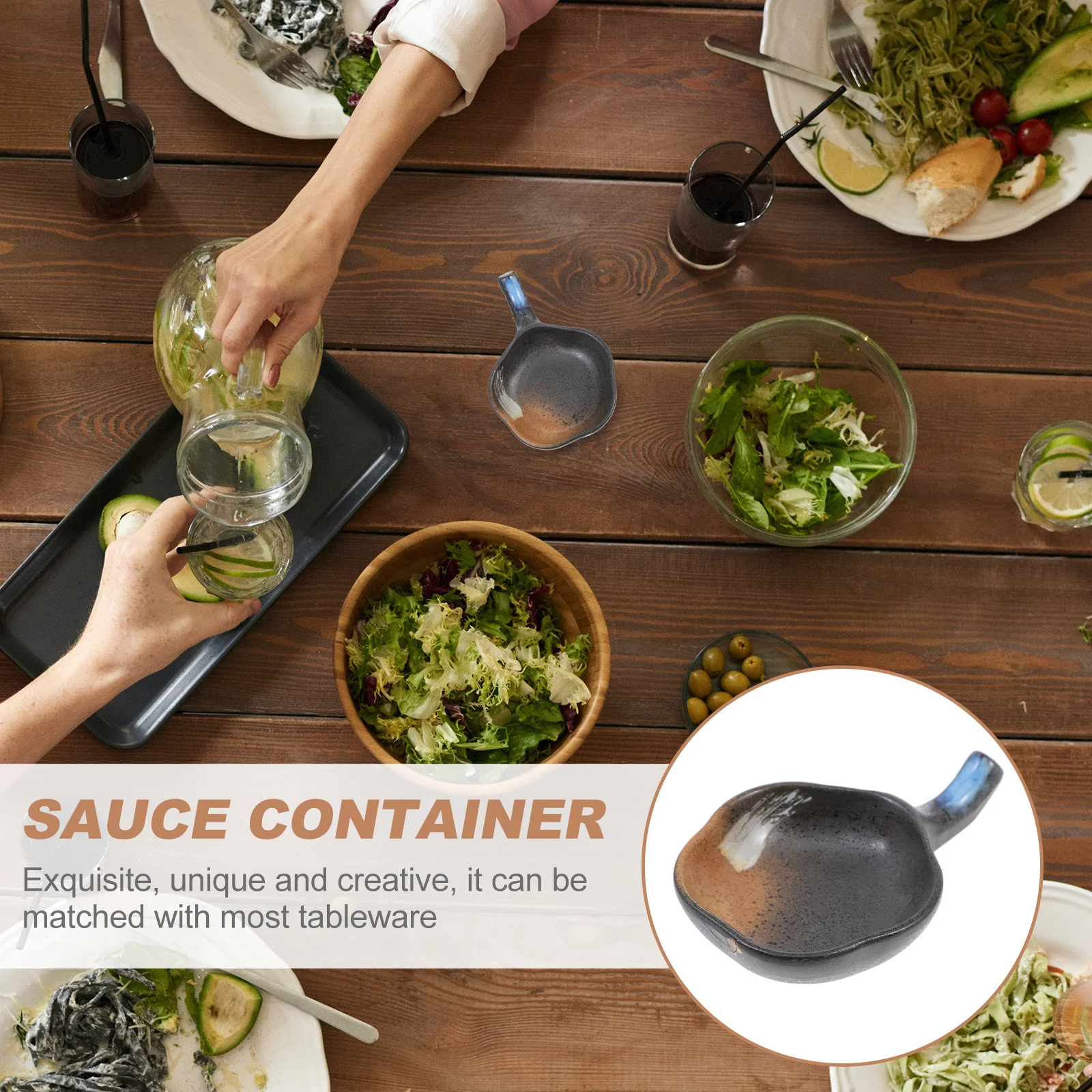 

1Pcs Ceramic Sauce Plate Dipping Sauce Dish Chopstick Rest Practical Kitchen Serving Dish Relish Snack Holder Chopstick Rest