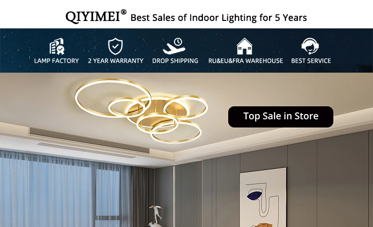 QIYIMEI Modern Ceiling Lights LED Luster Indoor Lighting For Bedroom Hall Living Kids Room Acrylic Lamps Fixture Frame 175-260V