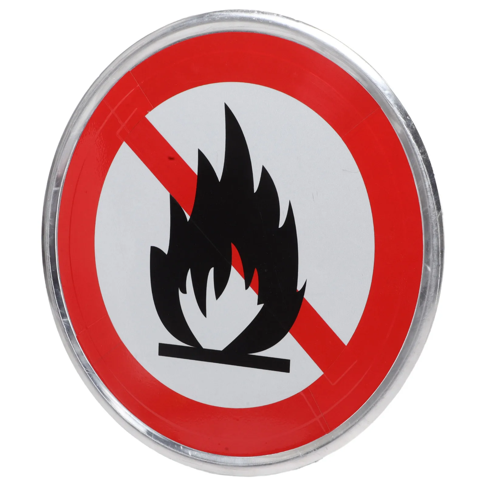 Sinal de prevenção de incêndio durável 30cm cores negrevidas texto claro aviso de segurança sem queima aberta ideal para campos de acampamento florestais caminhadas