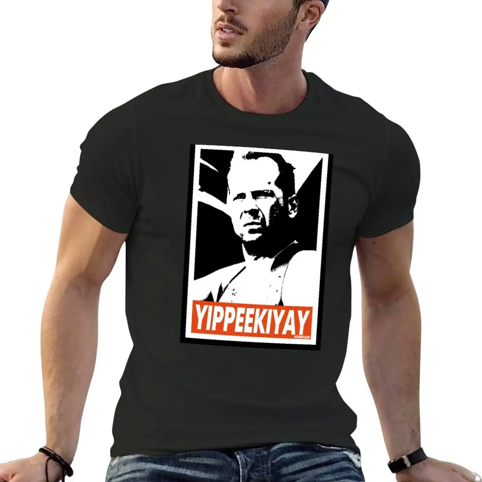 Die Hard - Yippe Kiyay T-Shirt man clothes street wear basketball graphic tees quick-drying sweat shirts, men