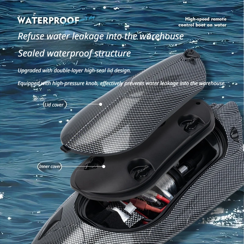 2.4g Carbon Fiber Rc Radio Electric Ship High Speed 25km/H Vortex Turbine Jet Remote Control Racing Boat Toy Gift For Kids Adult