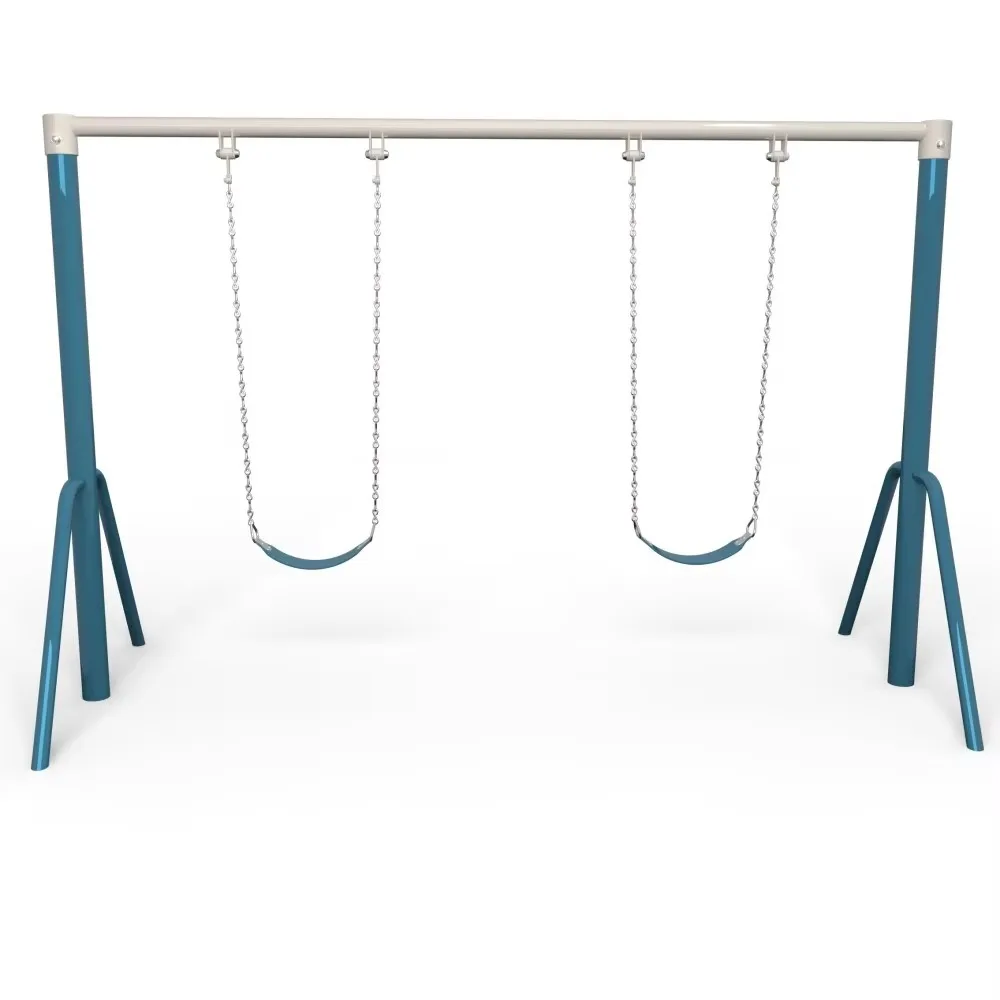 Heavy Duty Outdoor Commercial Swing Large-Size PVC Frame Anti-Rust Coating Playground Park Fitness Swing for Kindergarten