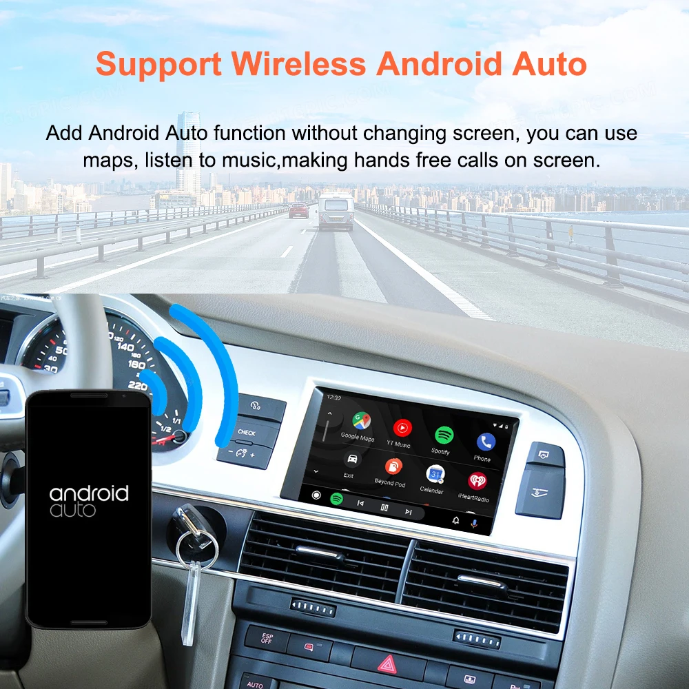Bonroad Wireless CarPlay Interface für Audi A6 Q7 2009-2015 MMI 3G Android Auto Mirror Link AirPlay Rückfahrkamera Nachrüstsätze – Detail 6