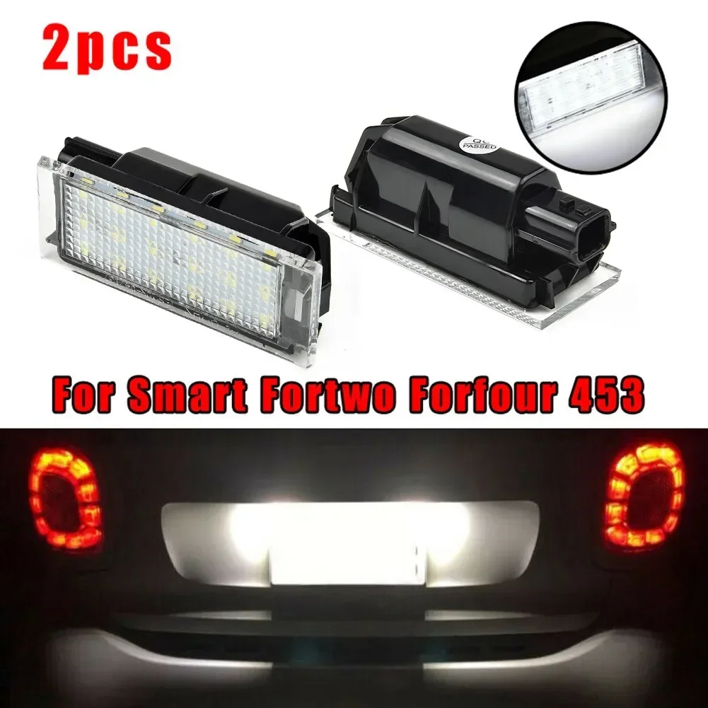 

453 White LED License Number Plate Light Lamp No Error For Forfour Accessories For Vehicles